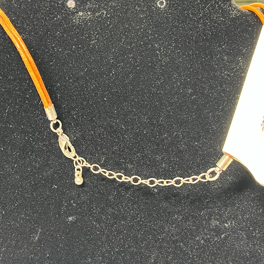 Christopher & Banks CJ Banks Geometric Pendant Necklace. brown Green Silver Gold - Picture 5 of 6